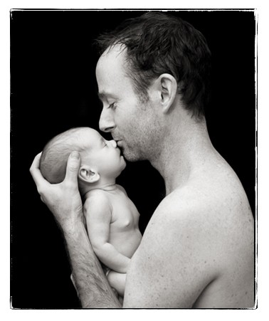 baby with father portrait