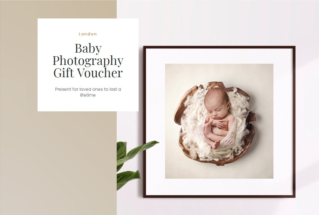 baby photography gift voucher london