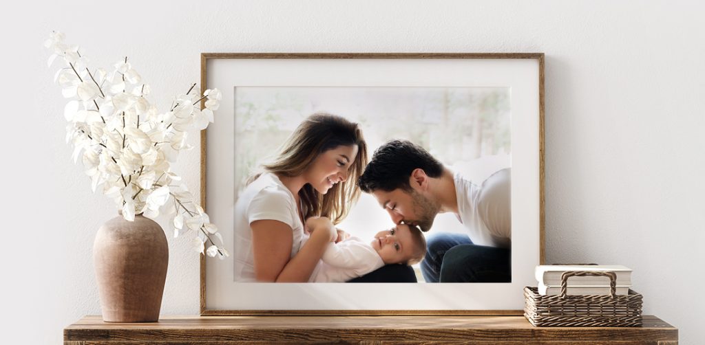 framed family photo in London