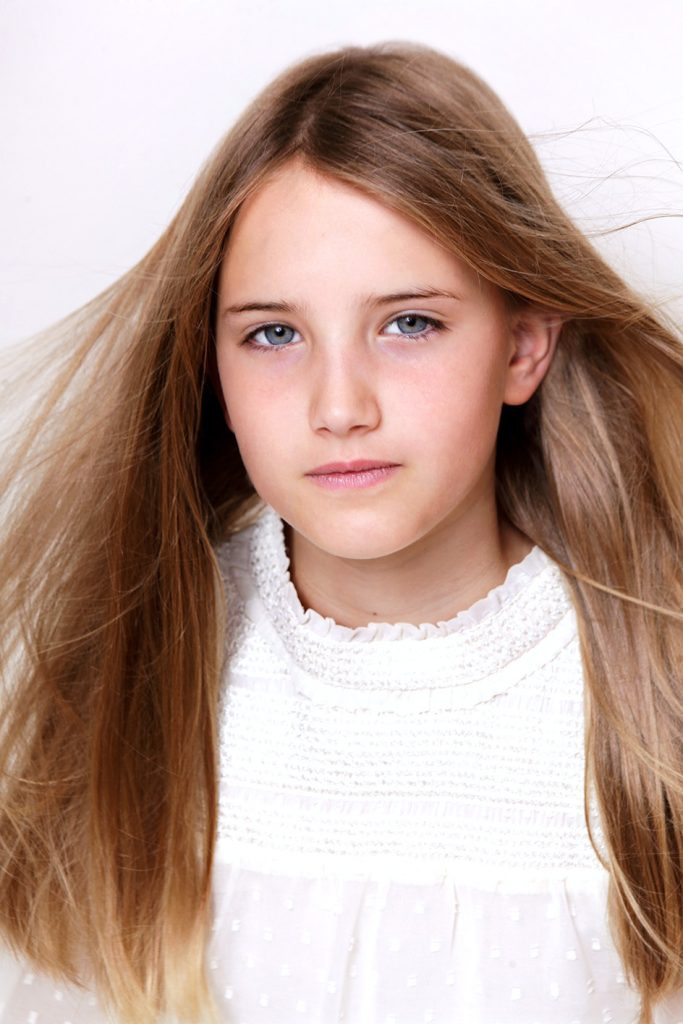 fashion headshot for child modelling portfolio photography in London