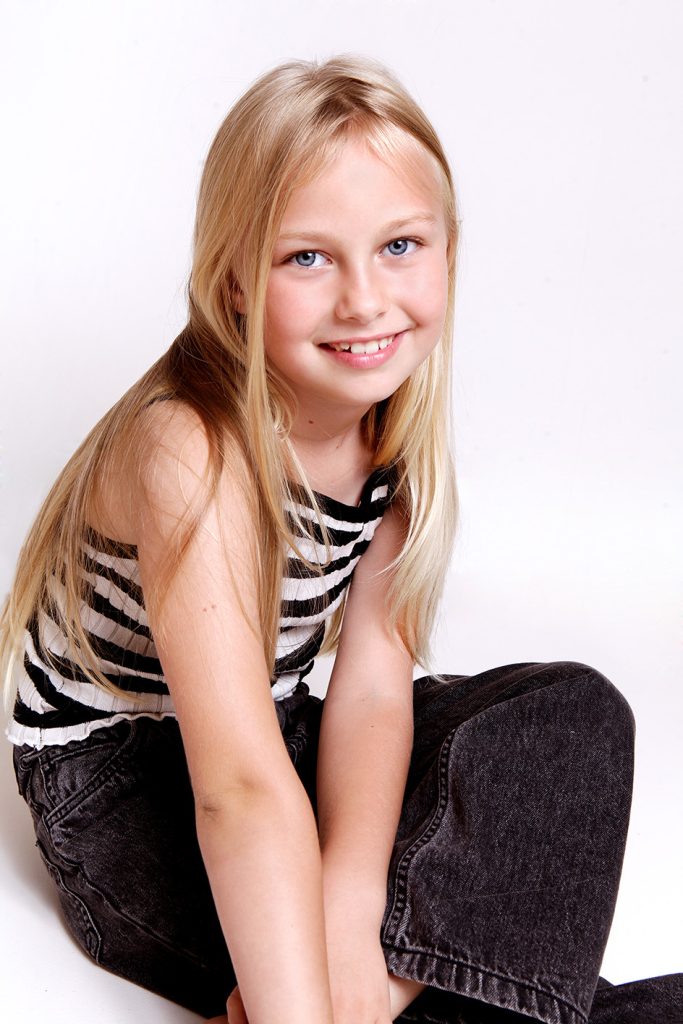 girl looking at the camera for a modelling portfolio photo shoot in London