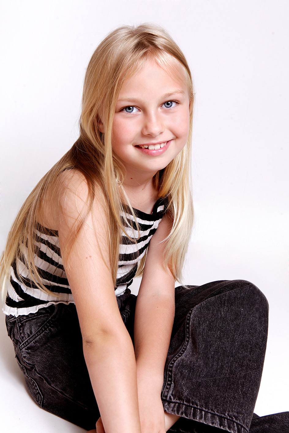 girl looking at the camera for a modelling portfolio photo shoot in London